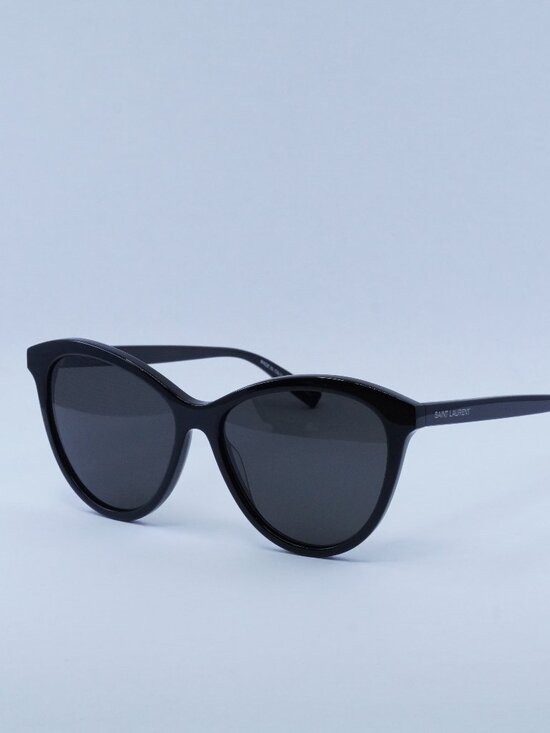 Saint Laurent SL456 001 Sunglasses Black Cat Eye Frame, Black Lenses main image 8